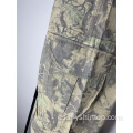 Pantalones de trabajo de ajuste sueltos con estampado de hoja de camuflaje